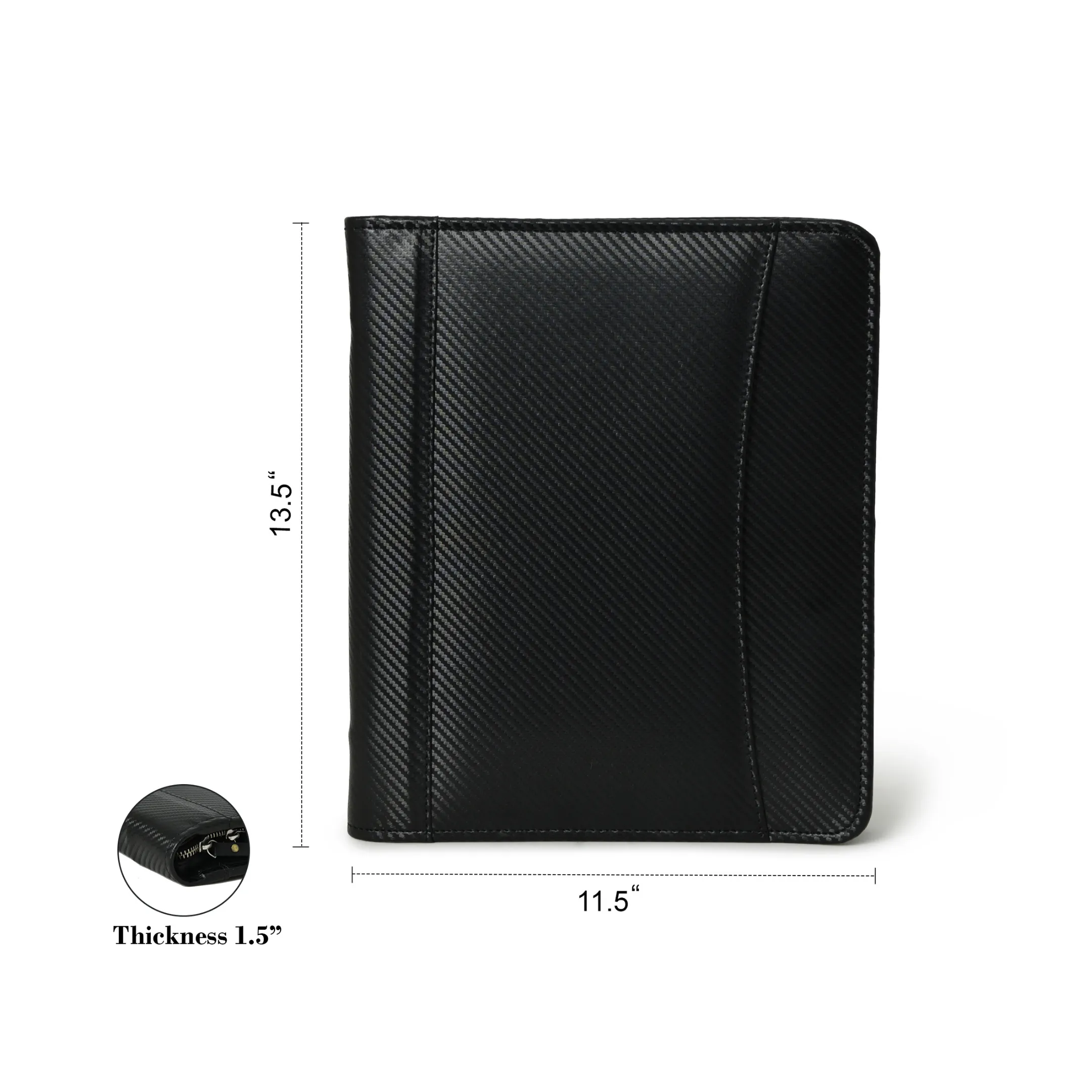 Top Grain Leather Business Portfolio Document Organizer with Writing Pad