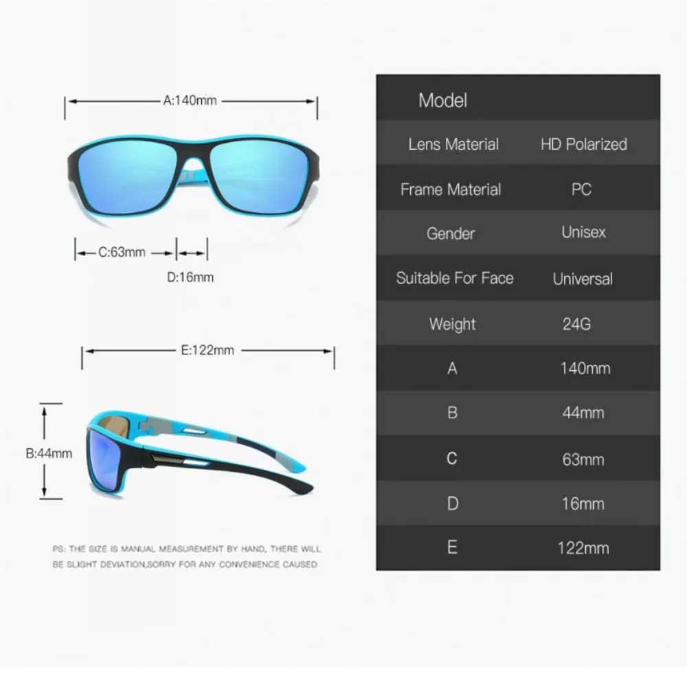 Unisex Polarized Sports Sunglasses - UV400 Eyewear