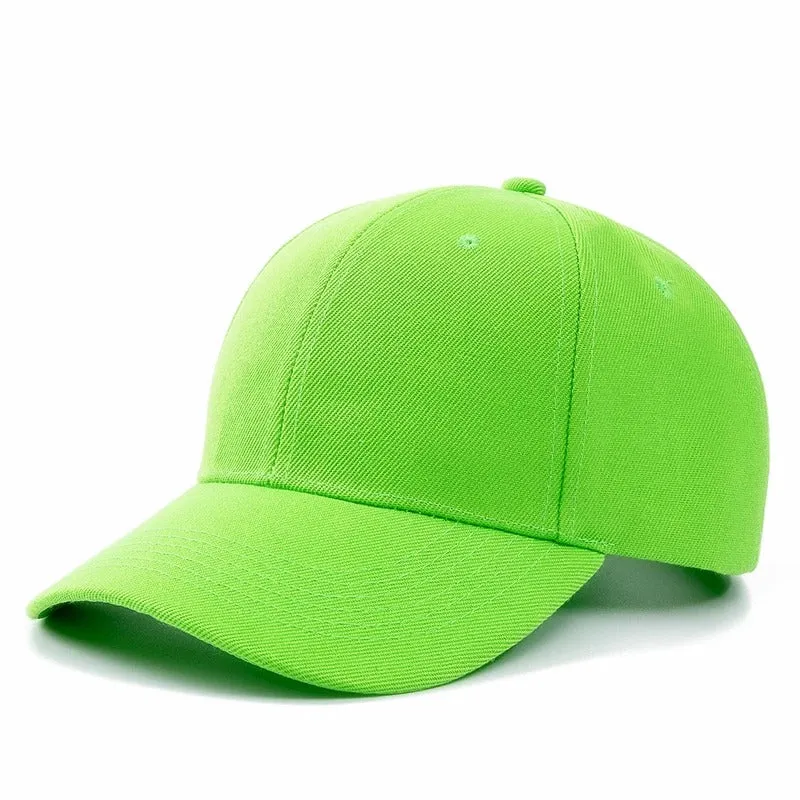 Unisex Solid Color Simple Adjustable Summer Baseball Cap