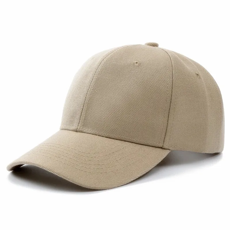 Unisex Solid Color Simple Adjustable Summer Baseball Cap