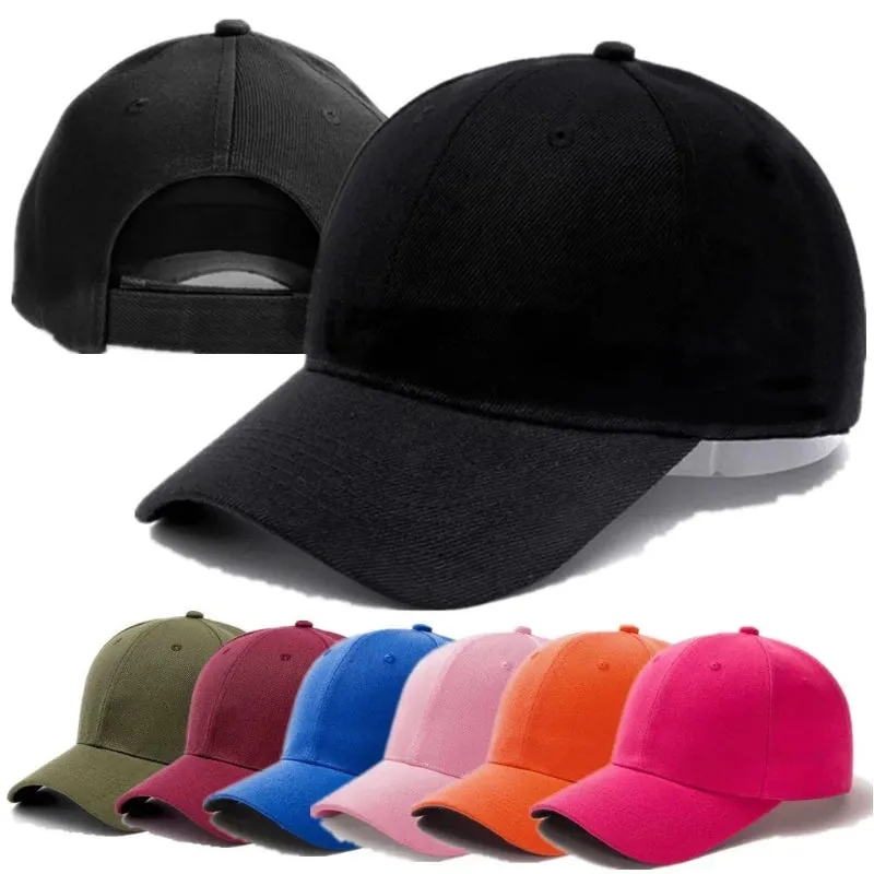 Unisex Solid Color Simple Adjustable Summer Baseball Cap