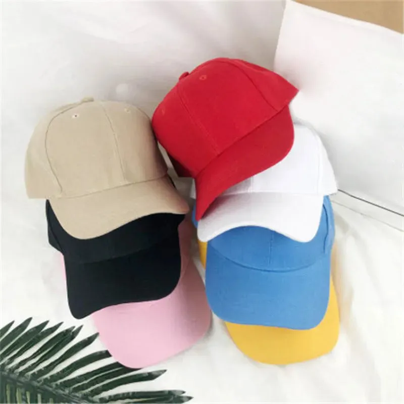 Unisex Solid Color Simple Adjustable Summer Baseball Cap