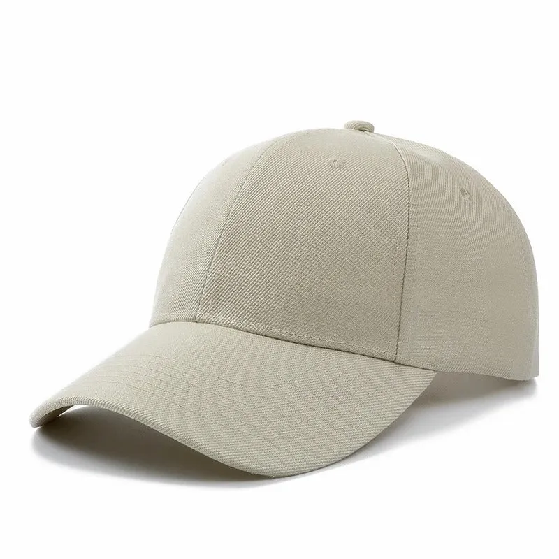 Unisex Solid Color Simple Adjustable Summer Baseball Cap