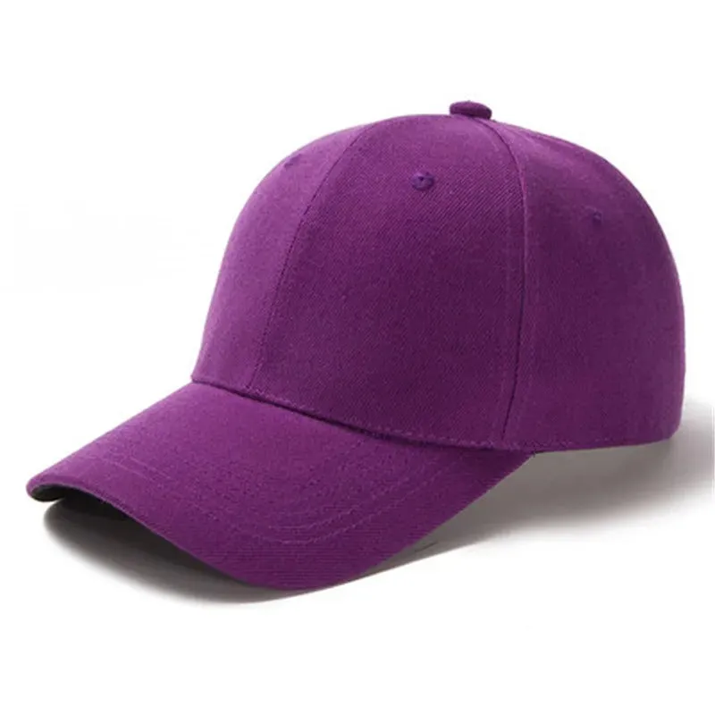 Unisex Solid Color Simple Adjustable Summer Baseball Cap