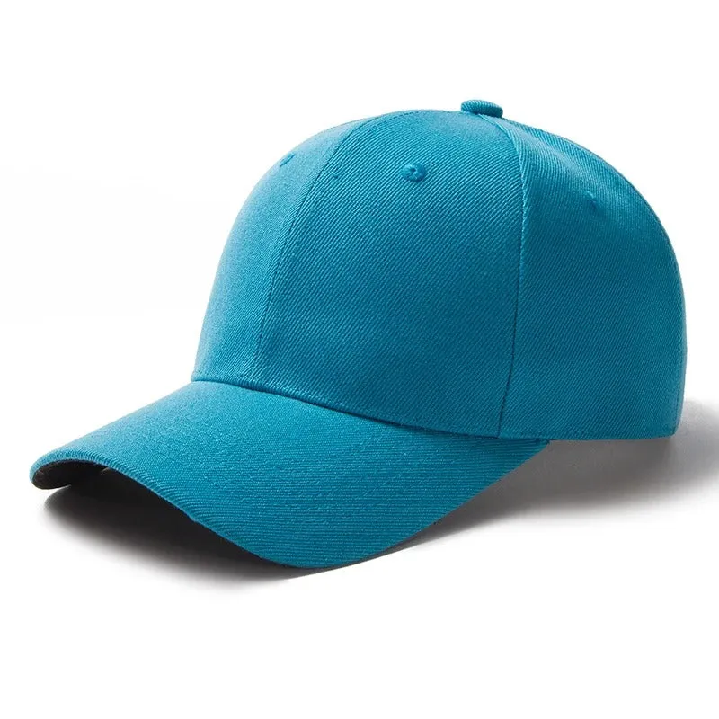 Unisex Solid Color Simple Adjustable Summer Baseball Cap