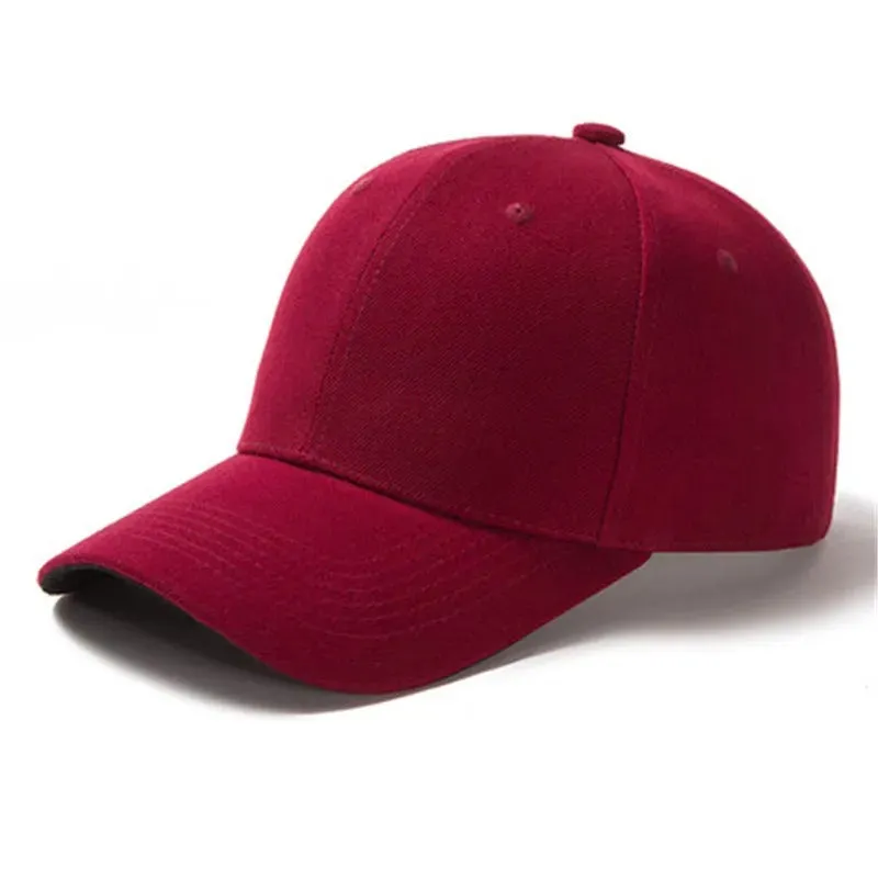 Unisex Solid Color Simple Adjustable Summer Baseball Cap