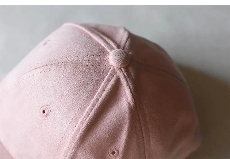 Vegan Suede Snapback Cap