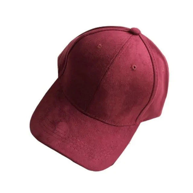 Vegan Suede Snapback Cap