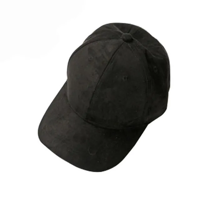 Vegan Suede Snapback Cap