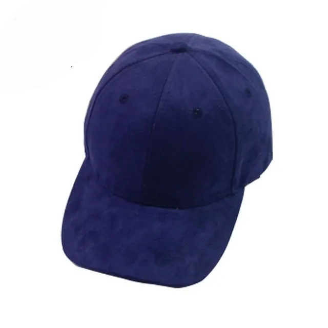 Vegan Suede Snapback Cap