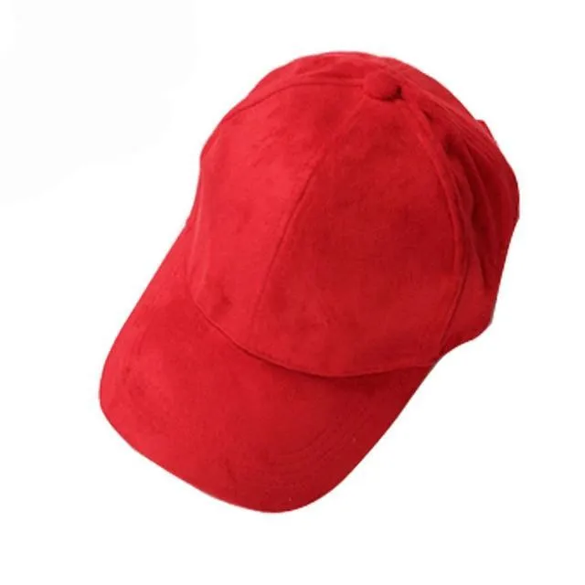 Vegan Suede Snapback Cap