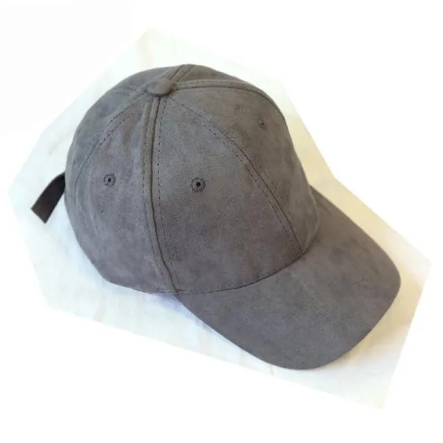 Vegan Suede Snapback Cap