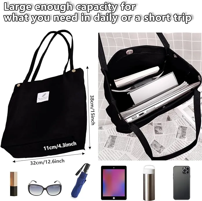 Women's Canvas Large Capacity Shoulder Bag , Tote  Big Capacity Casual Handbags Canvas Handbags Hobo  for Work School Travel Daily Use Women